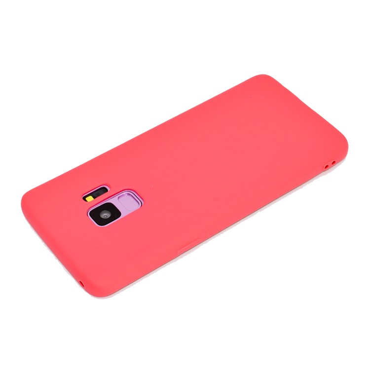 Solid Color Frosted Soft TPU Phone Shell for Samsung Galaxy S9 G960 - Red-4