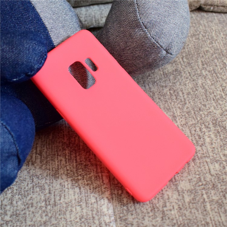Solid Color Frosted Soft TPU Phone Shell for Samsung Galaxy S9 G960 - Red-7