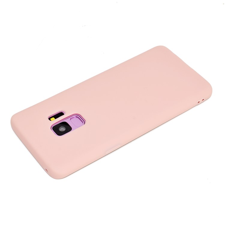 Solid Color Frosted Soft TPU Mobile Case for Samsung Galaxy S9 G960 - Pink-4