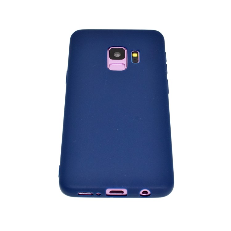 Solid Color Frosted Soft TPU Case Accessory for Samsung Galaxy S9 G960 - Dark Blue-5