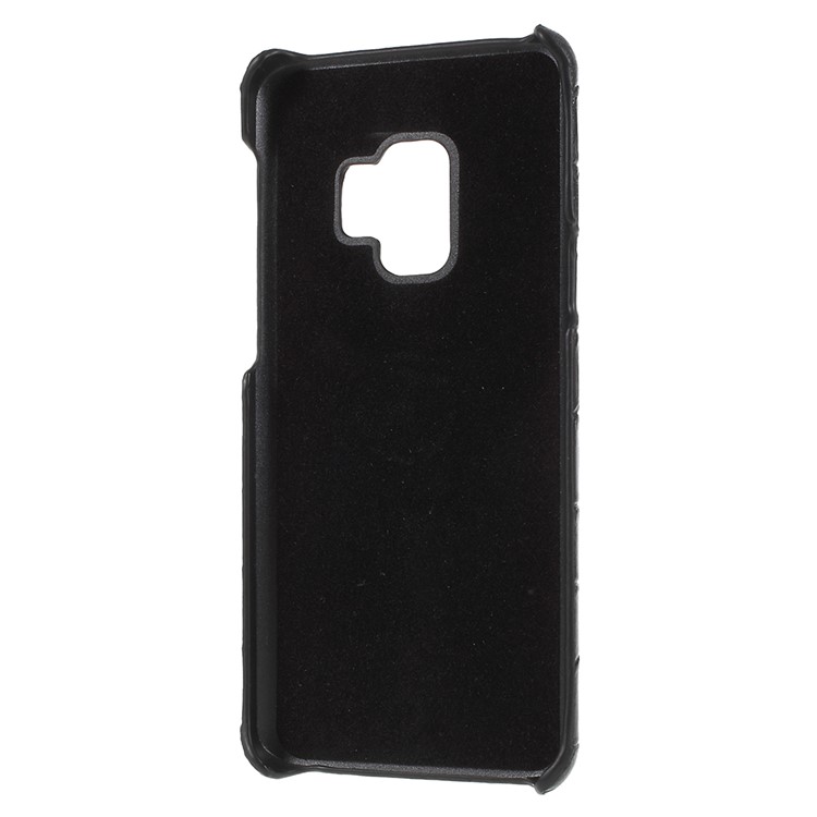 Crocodile Texture Genuine Leather Coated Plastic Case for Samsung Galaxy S9 SM-G960 - Black-6