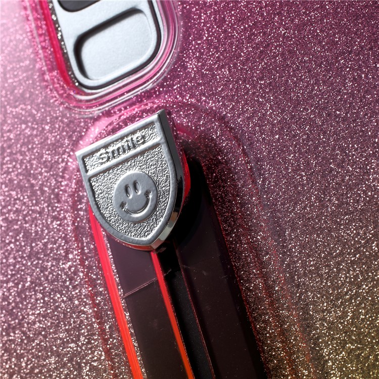 Gradient Color Glittery Powder TPU Case with Sliding Kickstand for Samsung Galaxy S9+ SM-G965 - Rose / Yellow-8