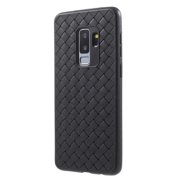 Woven Pattern TPU Lightweight Phone Case Accessory for Samsung Galaxy S9+ G965 - Black-3