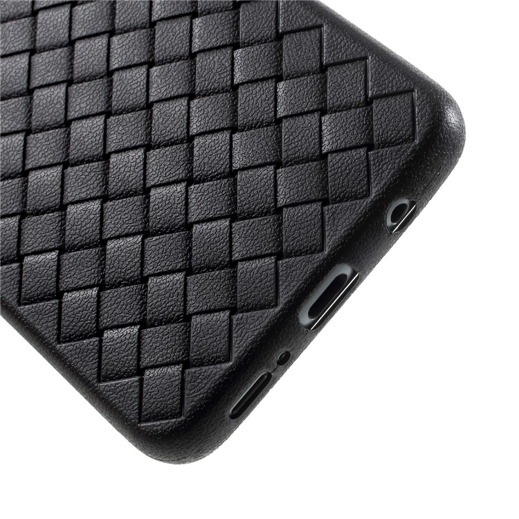 Woven Pattern TPU Lightweight Phone Case Accessory for Samsung Galaxy S9+ G965 - Black-5