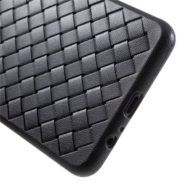 Woven Pattern TPU Ultra Thin Phone Back Shell for Samsung Galaxy A8 (2018) - Black-6
