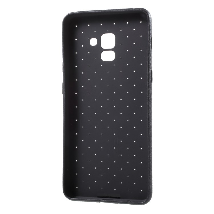 Woven Pattern TPU Ultra Thin Phone Back Shell for Samsung Galaxy A8 (2018) - Black-7