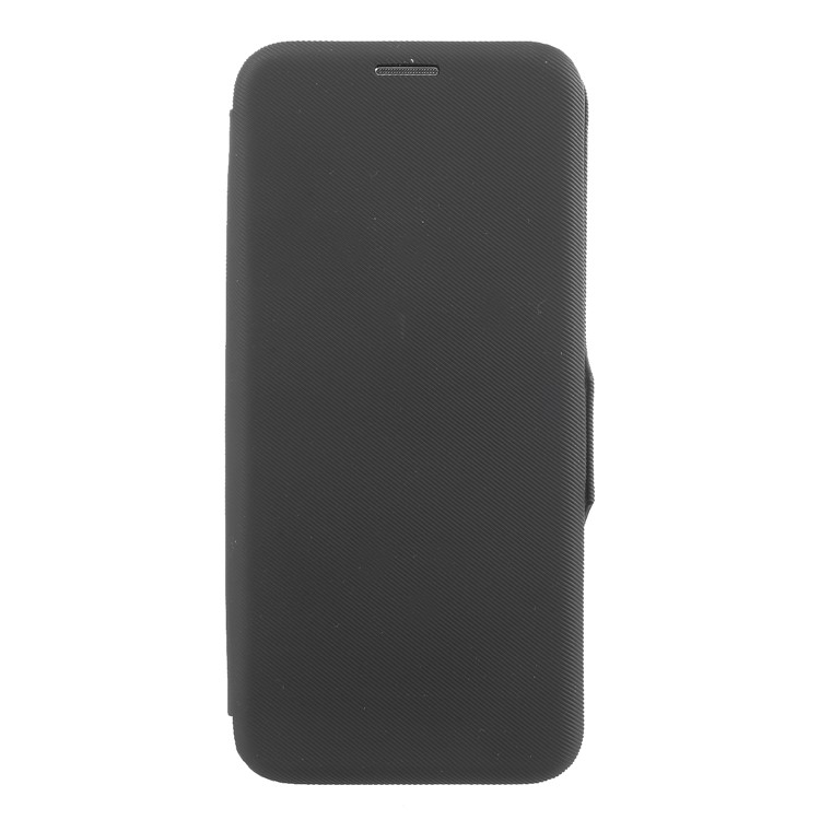 Shell Style Card Holder Stand Leather Case for Samsung Galaxy S9+ G965 - Black-3