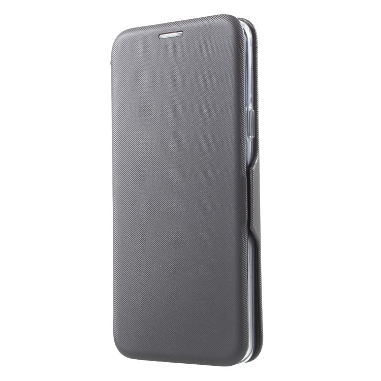 Shell Style Card Holder Stand Leather Cover for Samsung Galaxy S9+ G965 - Grey-3