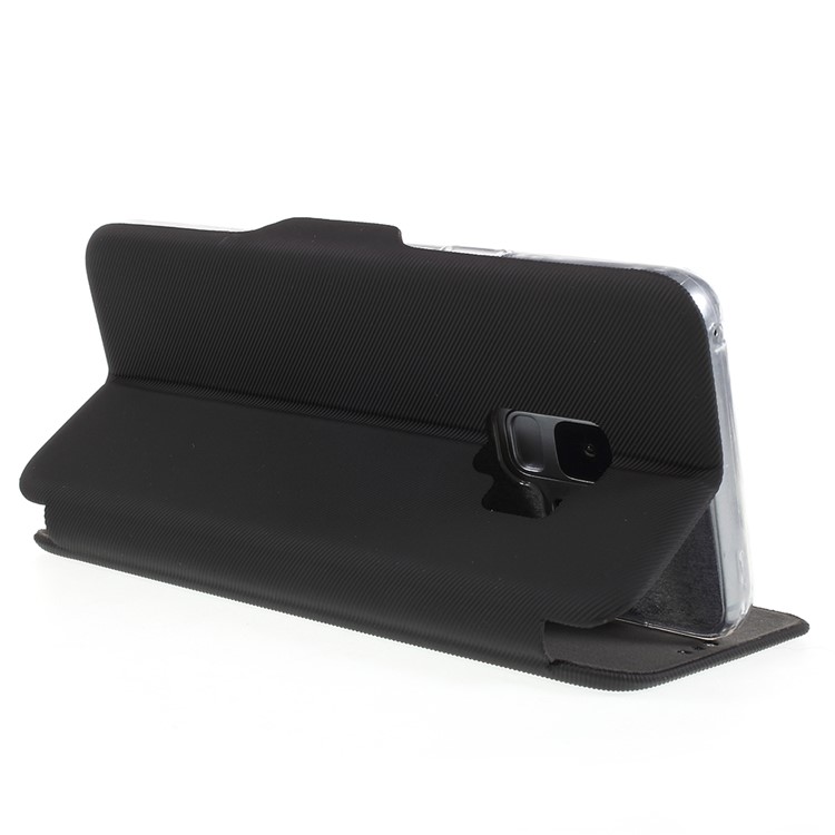 PU Leather Stand Phone Case with Card Holder for Samsung Galaxy S9 SM-G960 - Black-7