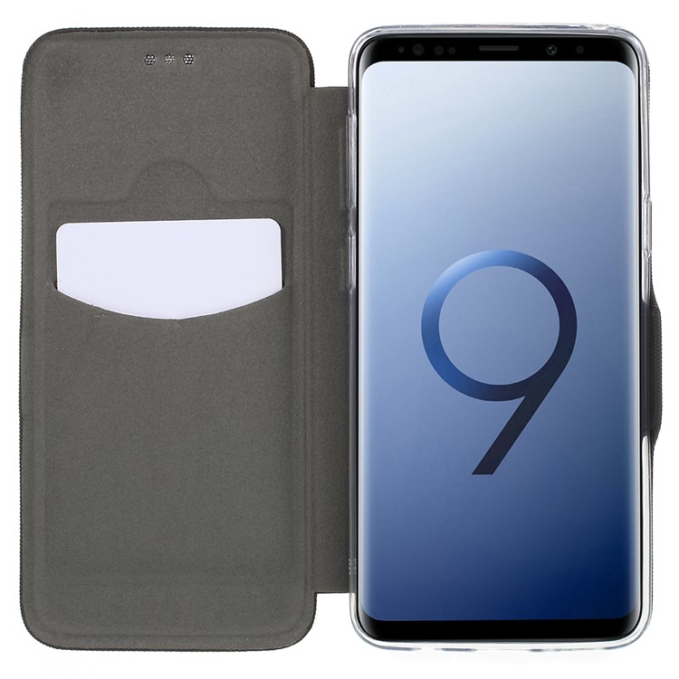 PU Leather Stand Phone Case with Card Holder for Samsung Galaxy S9 SM-G960 - Black-8