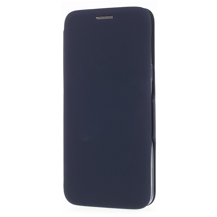 PU Leather Stand Phone Cover with Card Holder for Samsung Galaxy S9 SM-G960 - Dark Blue-2
