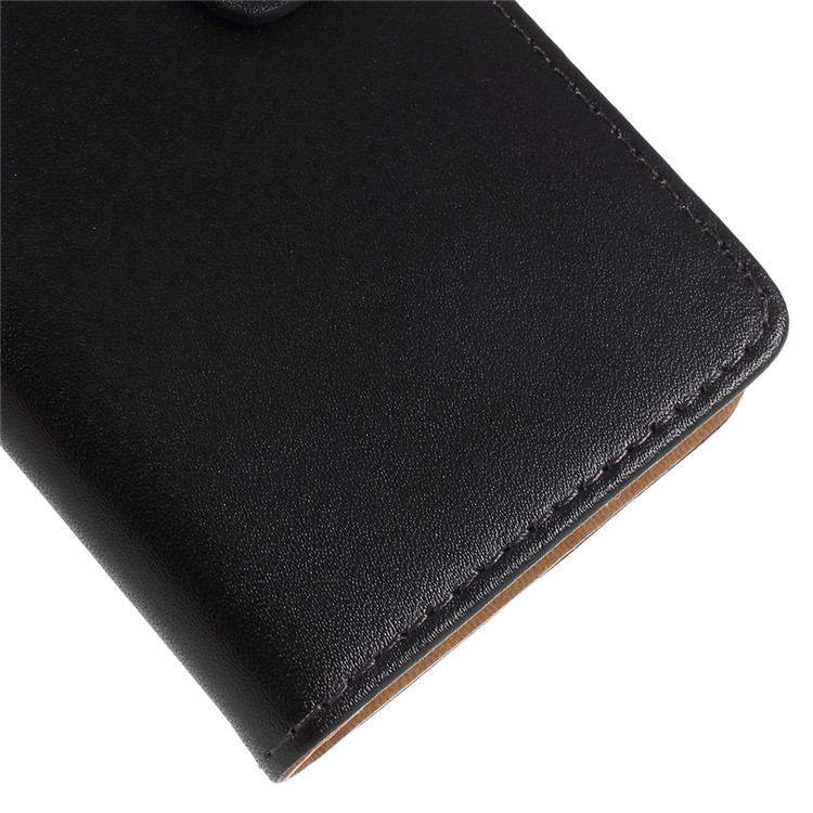 Split Leather Wallet Stand Cell Phone Case for Samsung Galaxy S9 SM-G960 - Black-4
