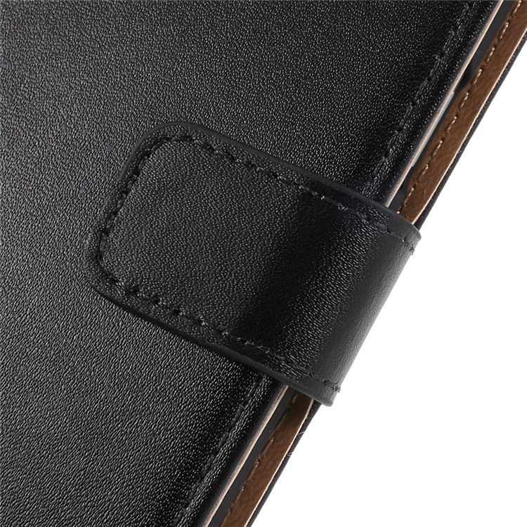Split Leather Wallet Stand Cell Phone Case for Samsung Galaxy S9 SM-G960 - Black-6
