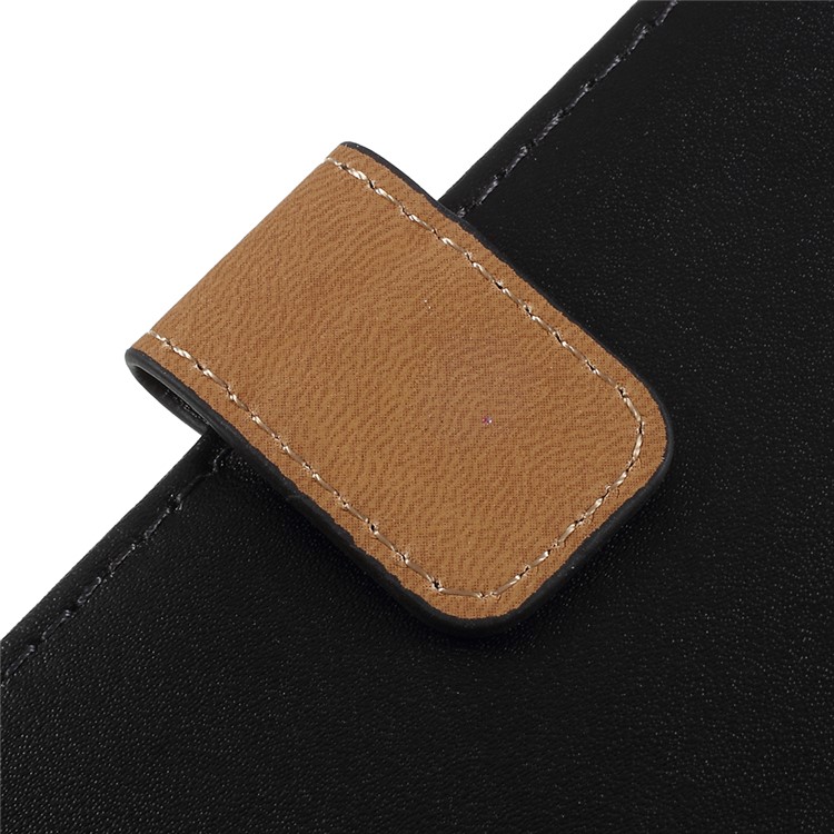 Split Leather Wallet Stand Cell Phone Case for Samsung Galaxy S9 SM-G960 - Black-7