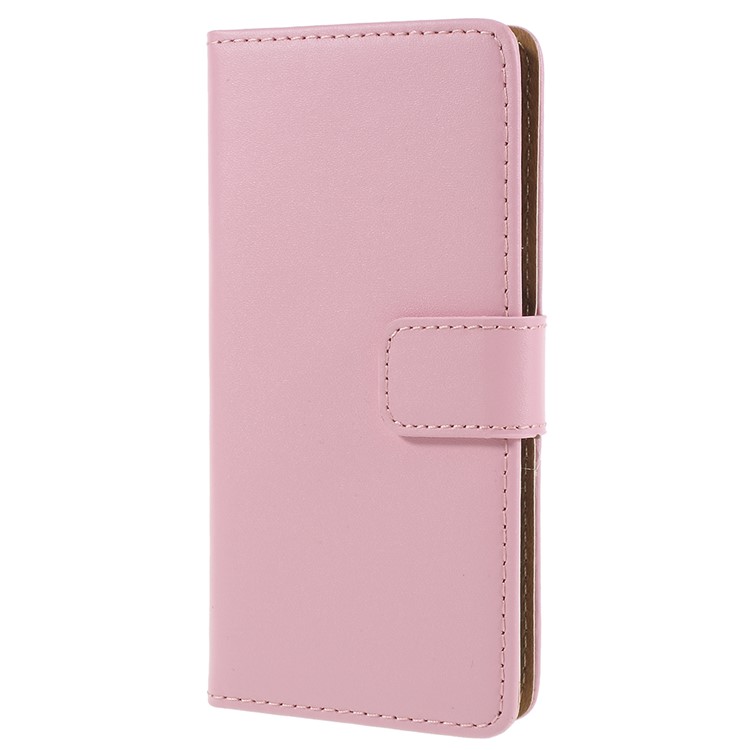 Split Leather Wallet Phone Casing for Samsung Galaxy S9 SM-G960 - Pink-2