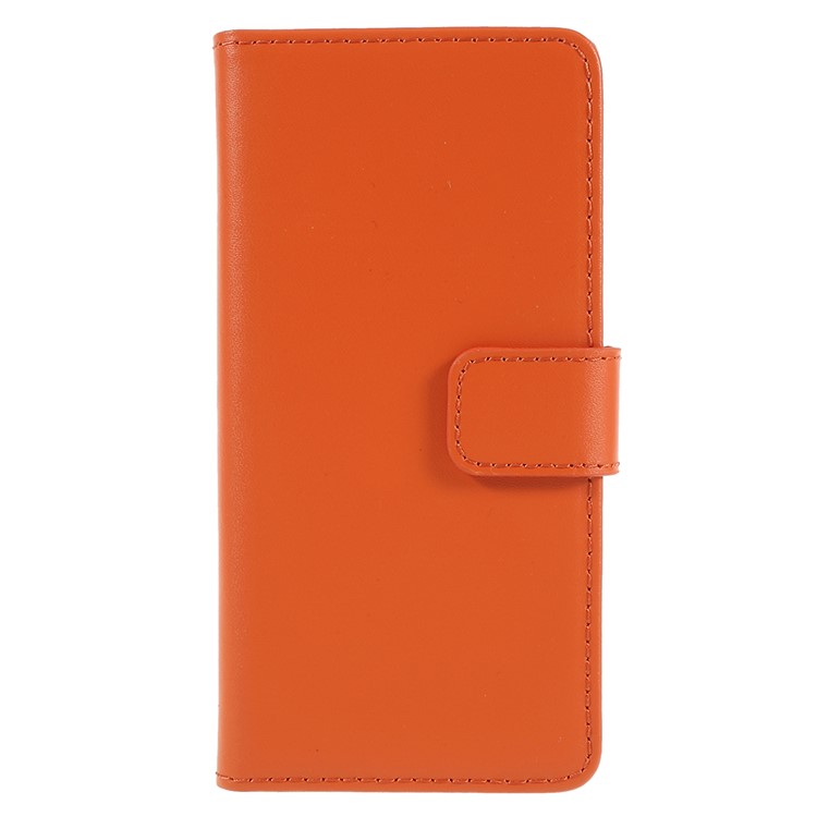 Wallet Stand Split Leather Protection Phone Cover for Samsung Galaxy S9 SM-G960 - Orange-1