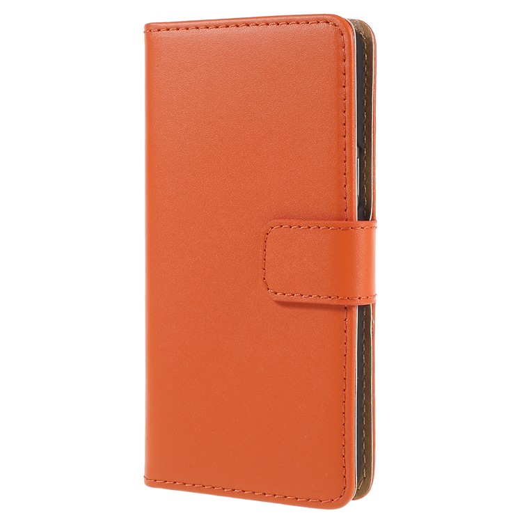 Wallet Stand Split Leather Protection Phone Cover for Samsung Galaxy S9 SM-G960 - Orange-2