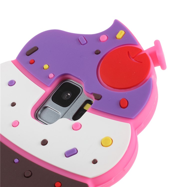 3D Cherry Ice Cream Silicone Mobile Phone Cover for Samsung Galaxy S9 SM-G960 - Rose-4
