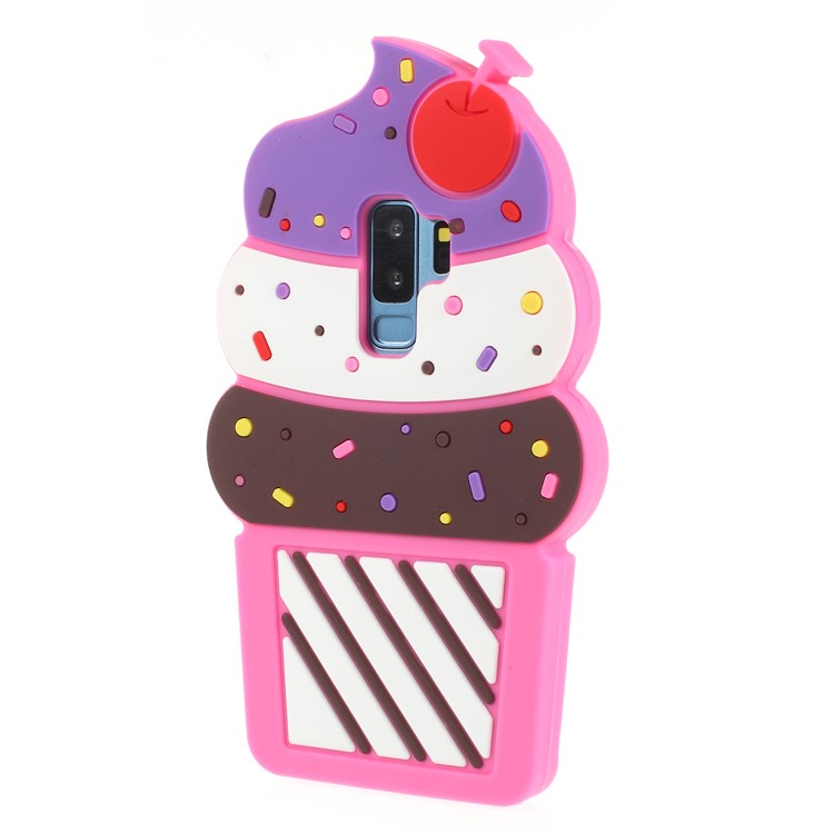 3D Cherry Ice Cream Silicone Mobile Phone Case for Samsung Galaxy S9 Plus SM-G965 - Rose-2
