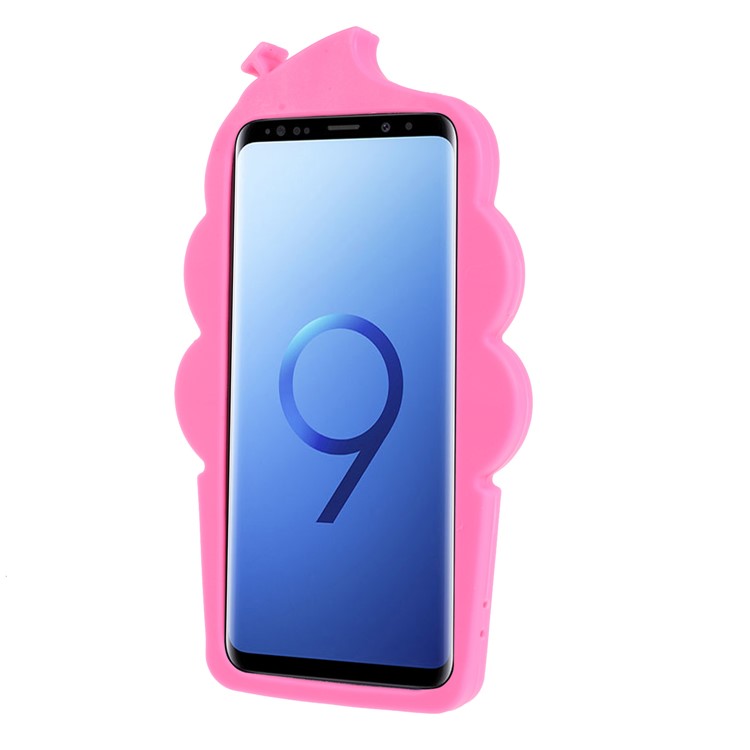 3D Cherry Ice Cream Silicone Mobile Phone Case for Samsung Galaxy S9 Plus SM-G965 - Rose-3