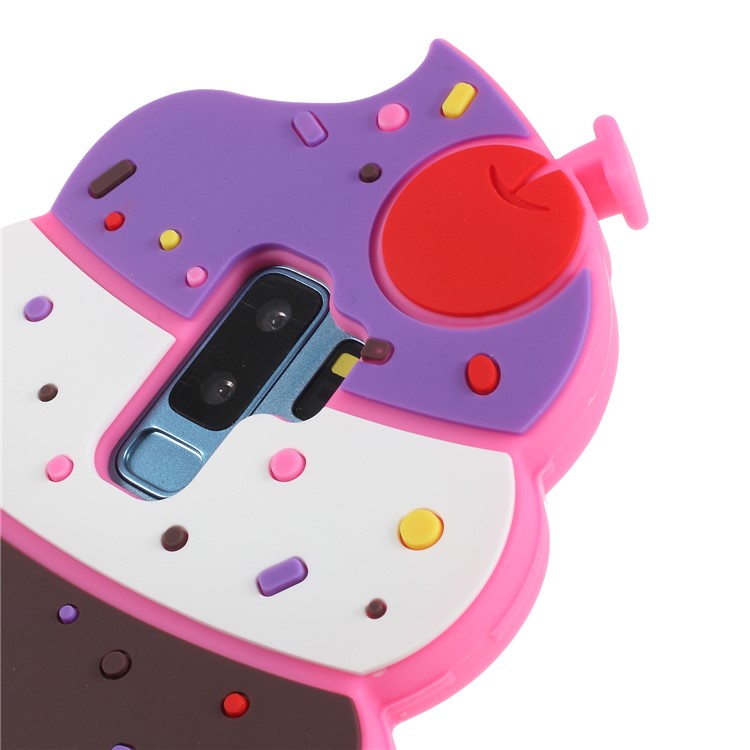 3D Cherry Ice Cream Silicone Mobile Phone Case for Samsung Galaxy S9 Plus SM-G965 - Rose-4