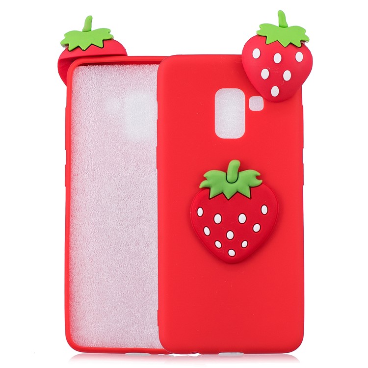 3D Cute Fruit Pattern Printing TPU Cover Case for Samsung Galaxy A5 (2018) - Strawberry-2