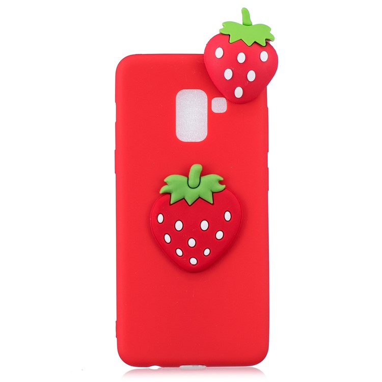 3D Cute Fruit Pattern Printing TPU Cover Case for Samsung Galaxy A5 (2018) - Strawberry-3