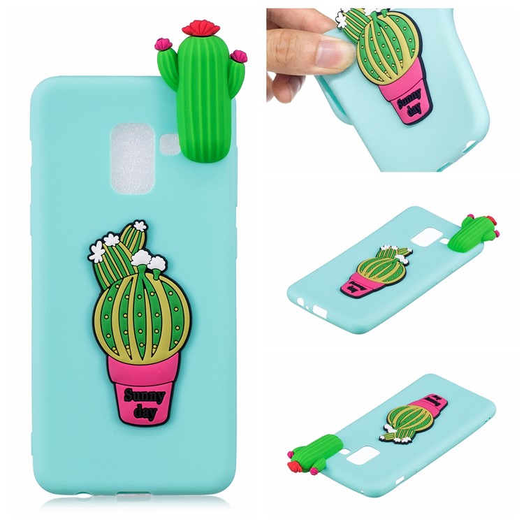 3D Cute Plant Pattern Printing TPU Protective Case for Samsung Galaxy A5 (2018) - Cactus-1