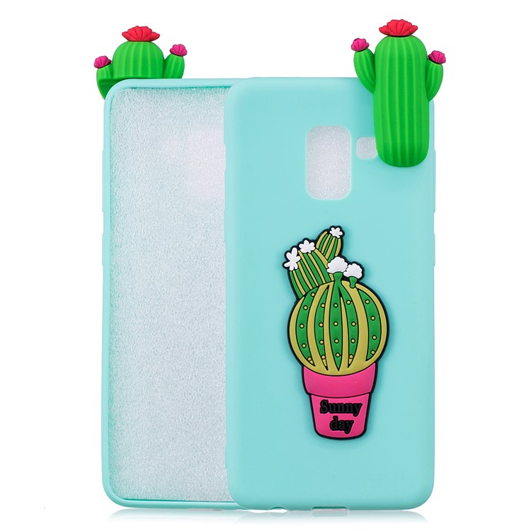 3D Cute Plant Pattern Printing TPU Protective Case for Samsung Galaxy A5 (2018) - Cactus-2