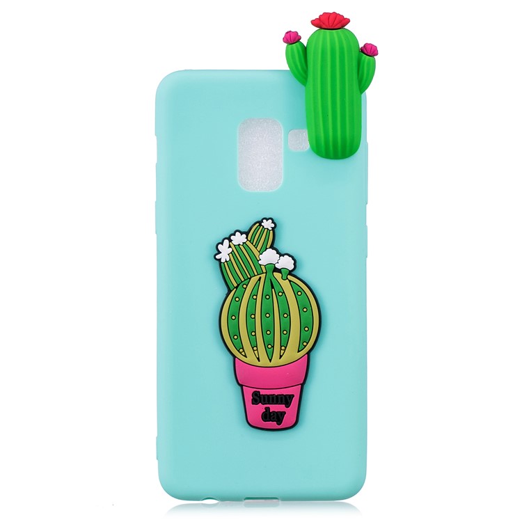 3D Cute Plant Pattern Printing TPU Protective Case for Samsung Galaxy A5 (2018) - Cactus-3