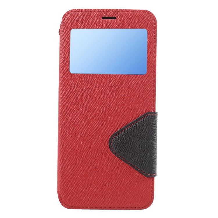 ROAR KOREA View Window Leather Stand Case for Samsung Galaxy S9 Plus SM-G965 - Red-3