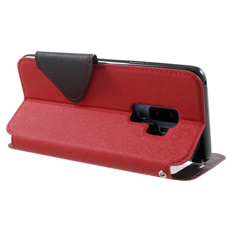 ROAR KOREA View Window Leather Stand Case for Samsung Galaxy S9 Plus SM-G965 - Red-5