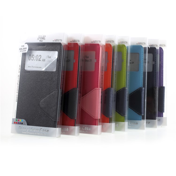 ROAR KOREA View Window Leather Stand Case for Samsung Galaxy S9 Plus SM-G965 - Red-7
