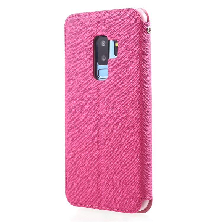 ROAR KOREA View Window Leather Stand Phone Casing for Samsung Galaxy S9 Plus SM-G965 - Rose-2