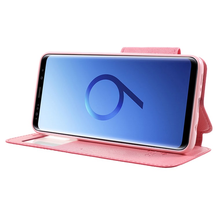 ROAR KOREA View Window Leather Stand Phone Casing for Samsung Galaxy S9 Plus SM-G965 - Rose-4