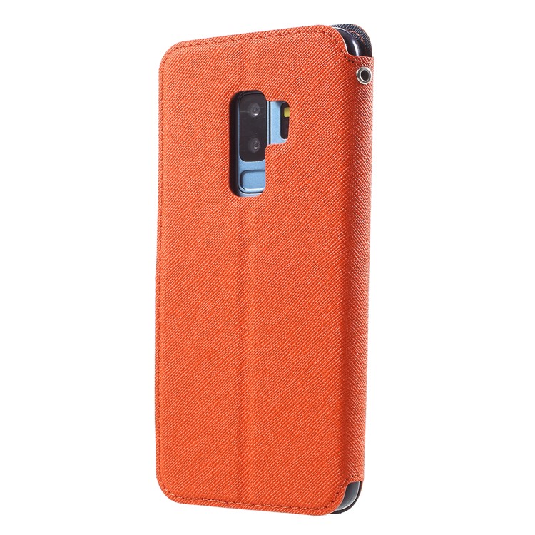ROAR KOREA View Window Leather Stand Shell for Samsung Galaxy S9 Plus SM-G965 - Orange-2