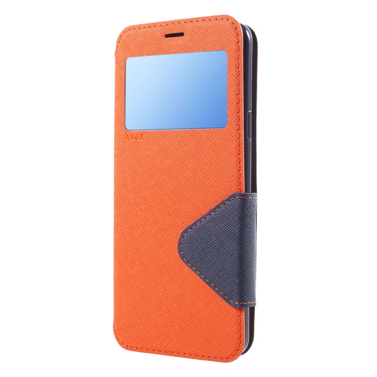 ROAR KOREA View Window Leather Stand Shell for Samsung Galaxy S9 Plus SM-G965 - Orange-3