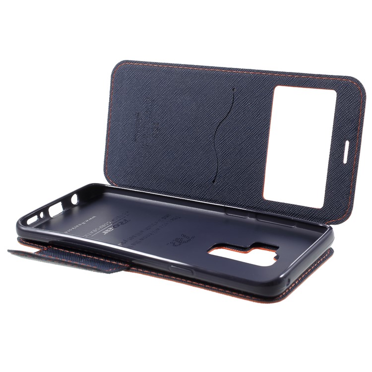 ROAR KOREA View Window Leather Stand Shell for Samsung Galaxy S9 Plus SM-G965 - Orange-6