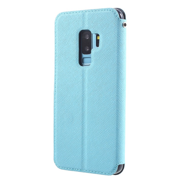 ROAR KOREA View Window Leather Card Holder Flip Cover for Samsung Galaxy S9 Plus SM-G965 - Baby Blue-2