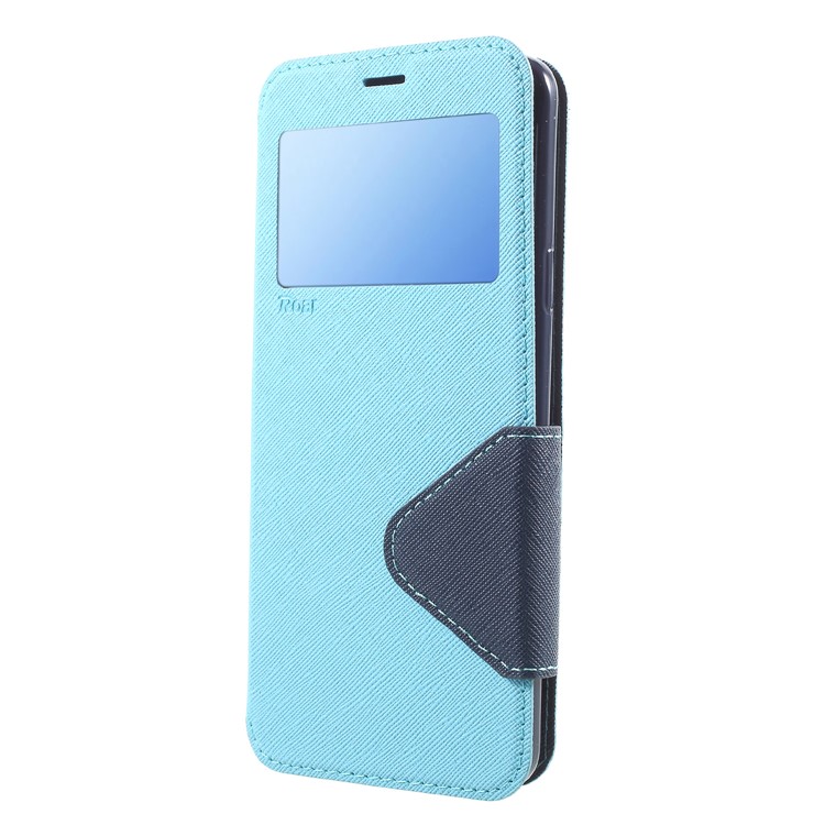 ROAR KOREA View Window Leather Card Holder Flip Cover for Samsung Galaxy S9 Plus SM-G965 - Baby Blue-3