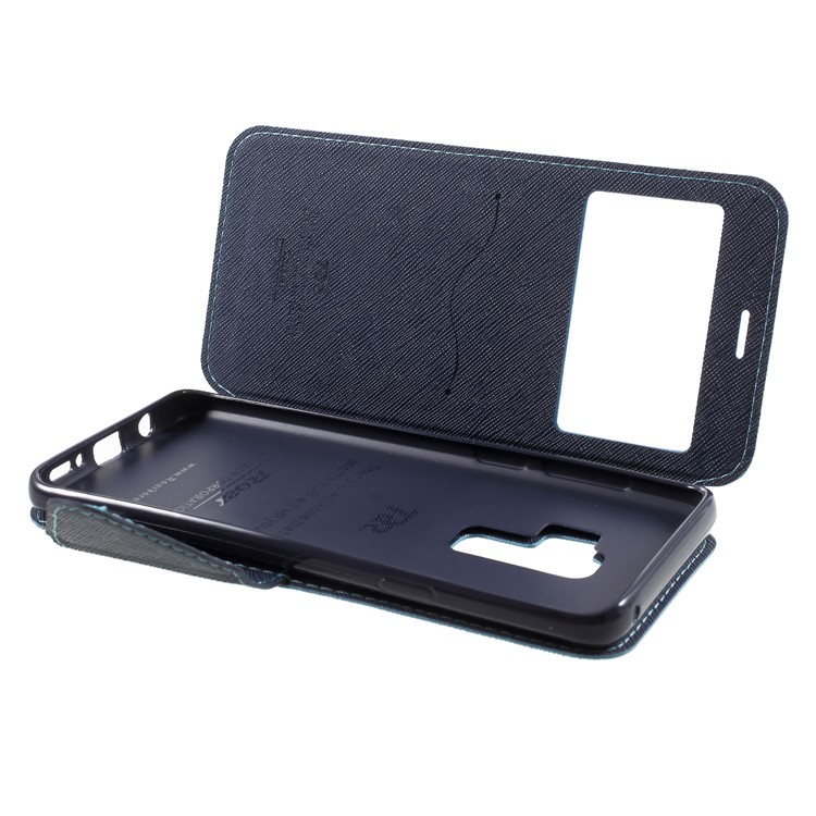 ROAR KOREA View Window Leather Card Holder Flip Cover for Samsung Galaxy S9 Plus SM-G965 - Baby Blue-6