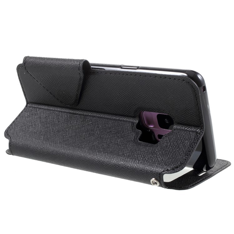ROAR KOREA View Window Leather Card Holder Mobile Cover for Samsung Galaxy S9 SM-G960 - Black-5