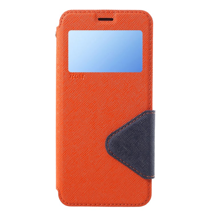 ROAR KOREA View Window Leather Stand Protective Case for Samsung Galaxy S9 SM-G960 - Orange-1