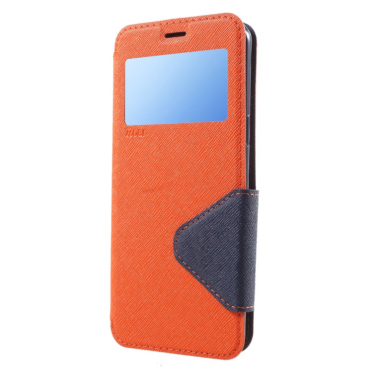 ROAR KOREA View Window Leather Stand Protective Case for Samsung Galaxy S9 SM-G960 - Orange-3
