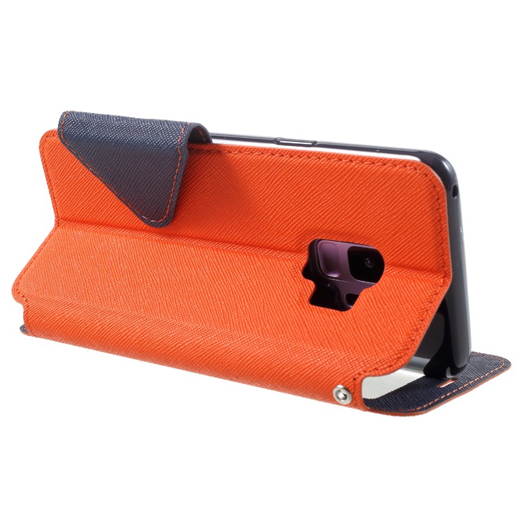 ROAR KOREA View Window Leather Stand Protective Case for Samsung Galaxy S9 SM-G960 - Orange-5