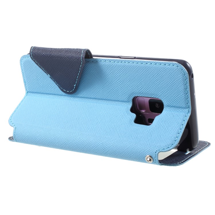 ROAR KOREA View Window Leather Card Holder Cover for Samsung Galaxy S9 SM-G960 - Baby Blue-5