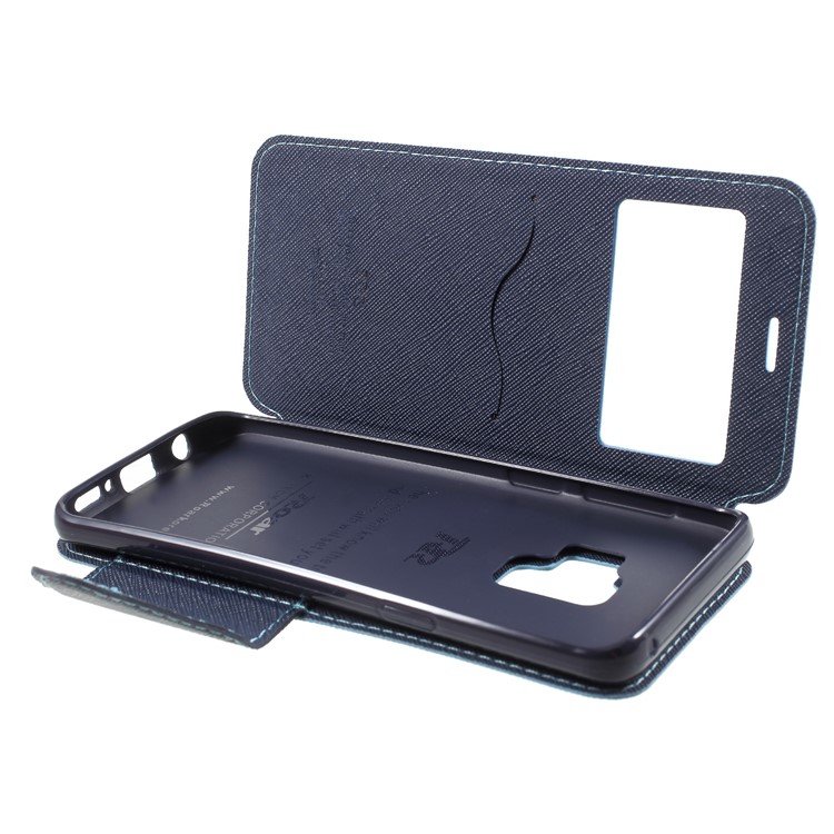 ROAR KOREA View Window Leather Card Holder Cover for Samsung Galaxy S9 SM-G960 - Baby Blue-6