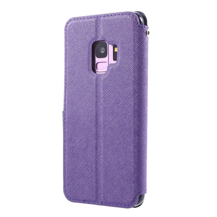 ROAR KOREA View Window Leather Stand Case for Samsung Galaxy S9 SM-G960 - Purple-2