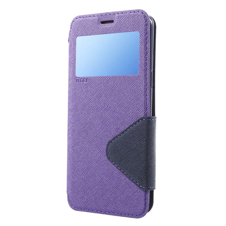ROAR KOREA View Window Leather Stand Case for Samsung Galaxy S9 SM-G960 - Purple-3