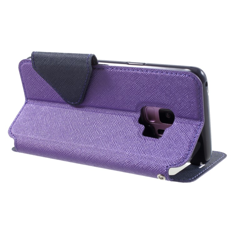 ROAR KOREA View Window Leather Stand Case for Samsung Galaxy S9 SM-G960 - Purple-5